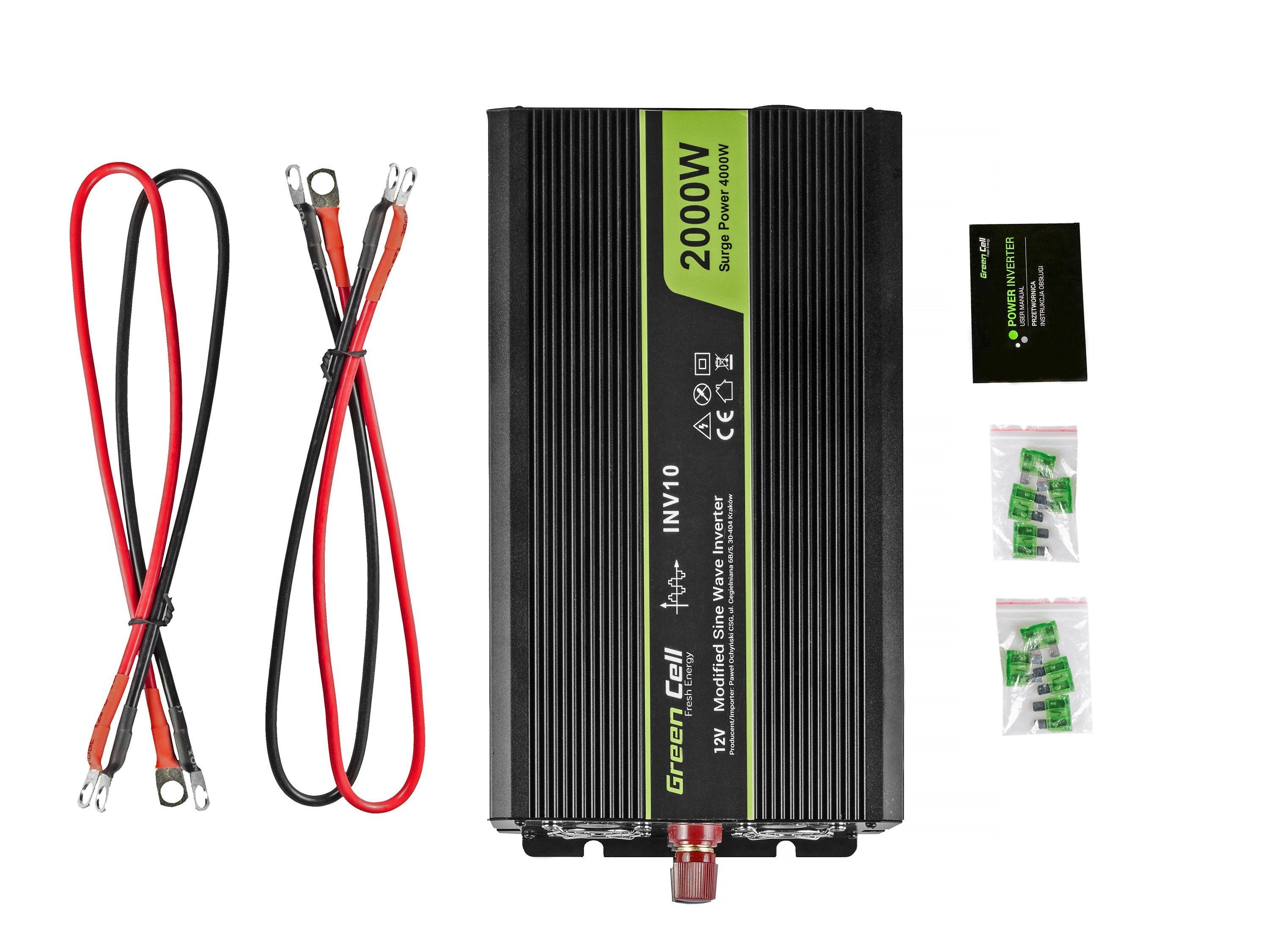 EAN 5902719427893 - Green Cell INV10 adaptador e inversor de corriente Auto 2000 W Negro imagen 5
