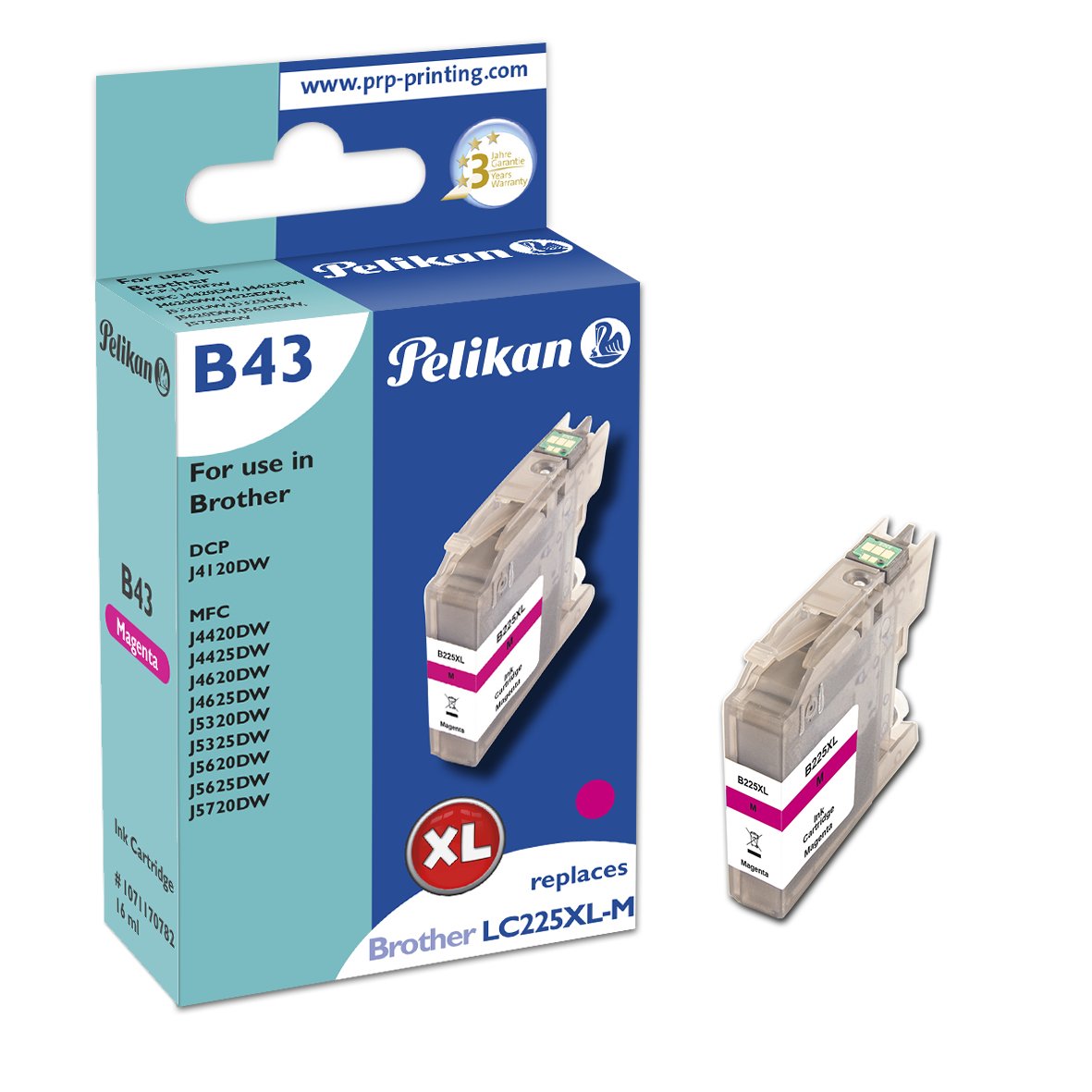 Pelikan Tinta Para Brother B43 Lc-225xl M Comp. Magenta 319569