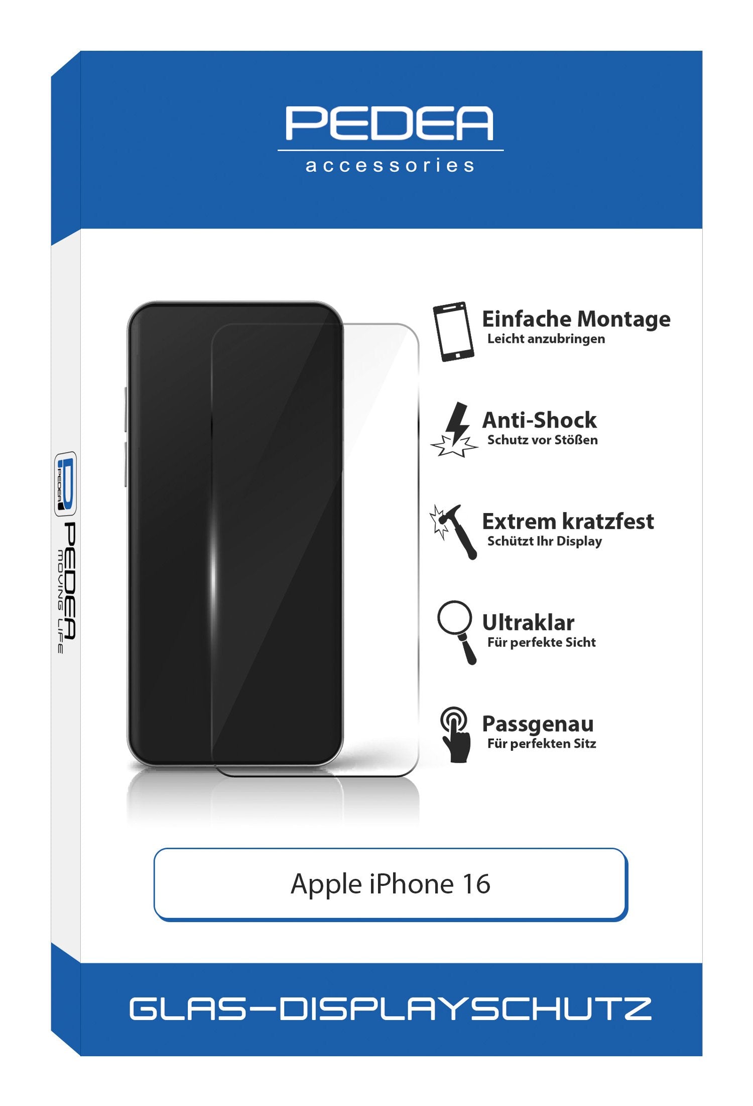 Pedea Display-Schutzglas Apple Iphone 16 (50170102)