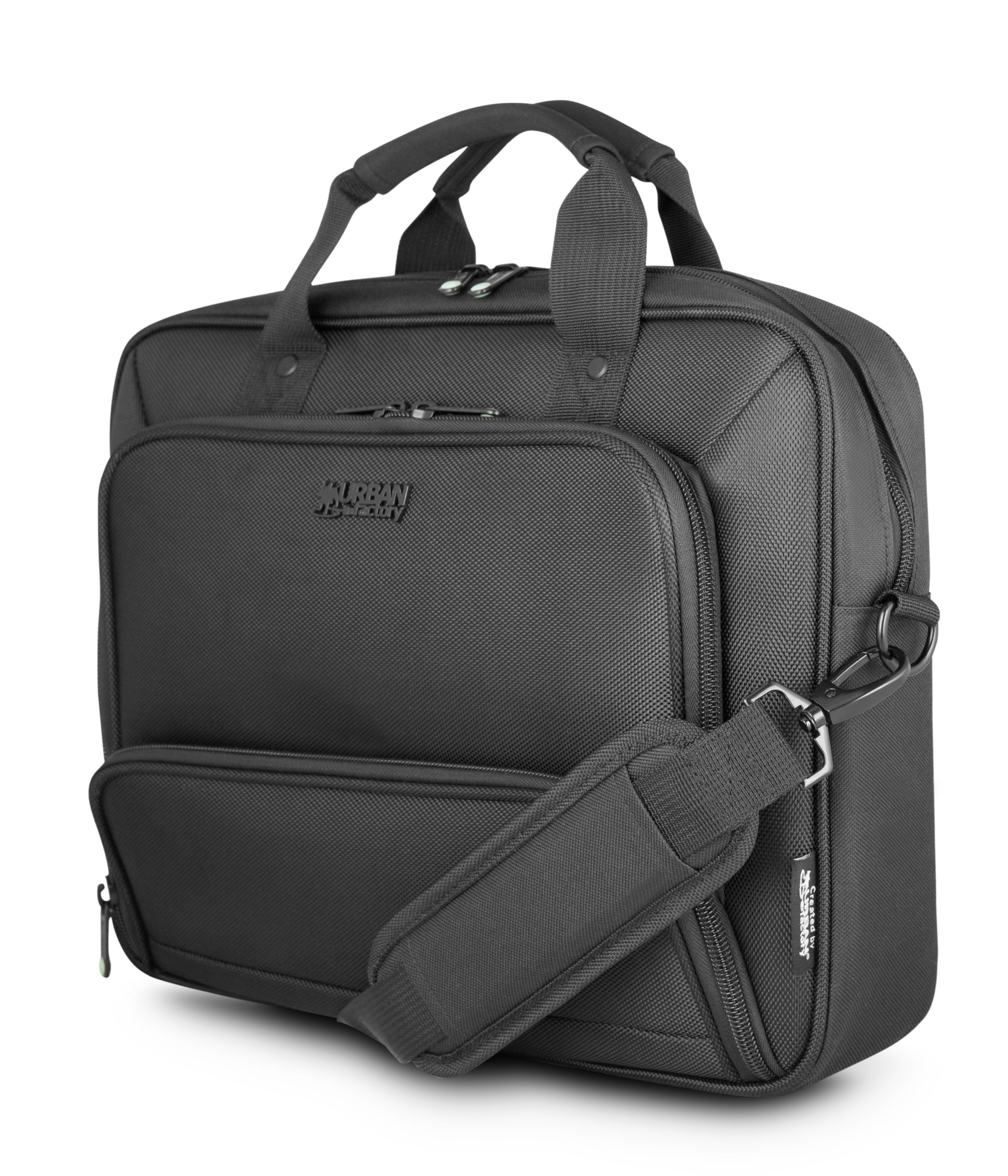 Urban Factory Maletín Negro De Carga Superior Para Portátil Hasta 14"