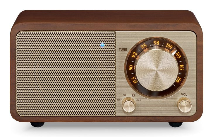 Sangean Wr-7 Plus Nogal Vintage Radio Con Mueble De Madera Fm Bluetooth Aux