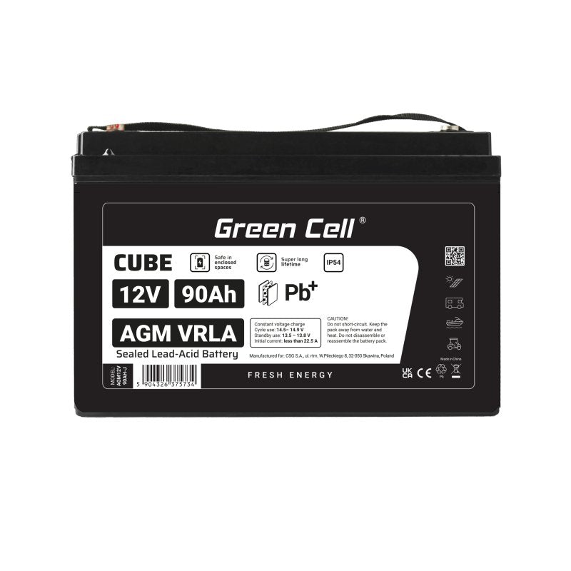 EAN 5904326375734 - Green Cell AGM12V90AH-J batería para sistema ups Sealed Lead Acid (VRLA) 12 V 90 Ah imagen 4