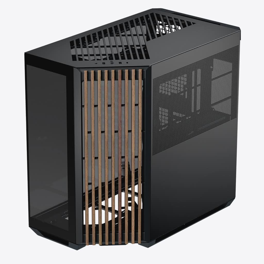 EAN 4711099479559 - APNX V1-W-BK-v1 Midi Tower Negro, Madera imagen 1