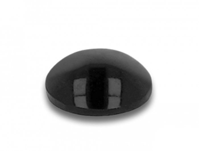 Delock Pies De Goma Redondos Autoadhesivos 10 X 3 Mm 50 Piezas Negro