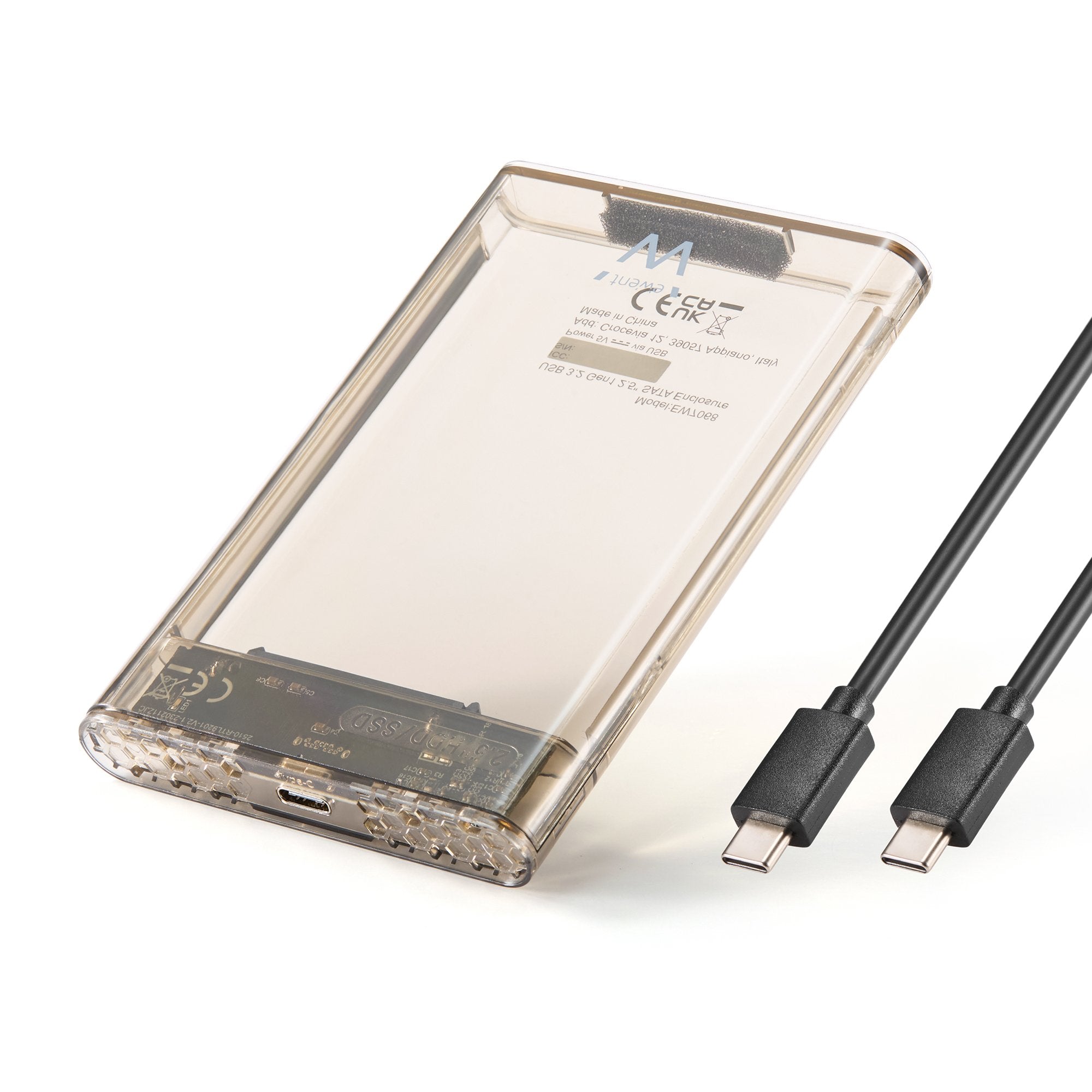 Ewent Ew7068 Caja Para Disco Duro Externo Caja Externa Para Unidad De Estado Sólido (Ssd) Transparente 2.5"