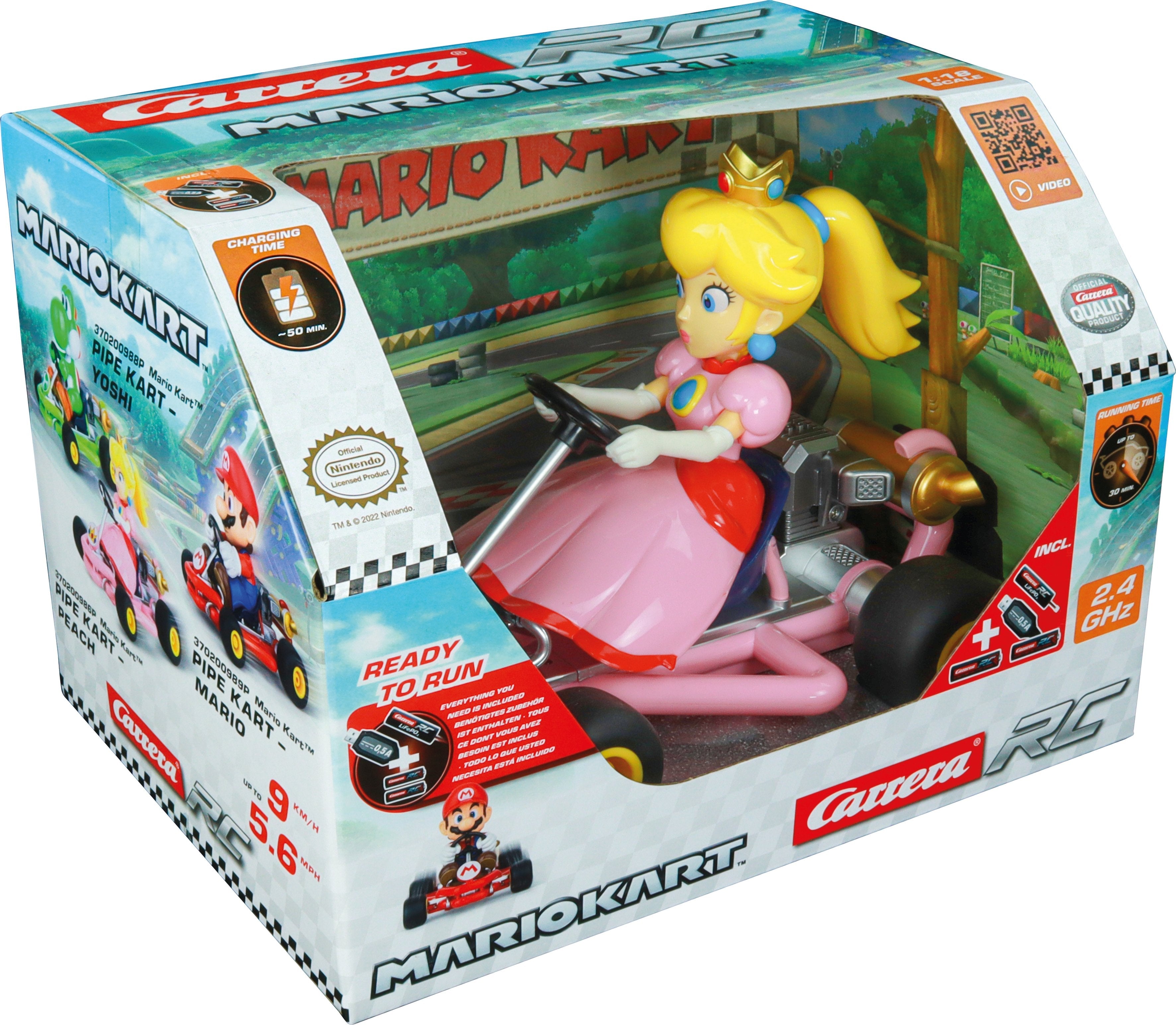 Carrera Rc 2.4ghz Mario Kart Pipe Kart, Melocotón 370200986p