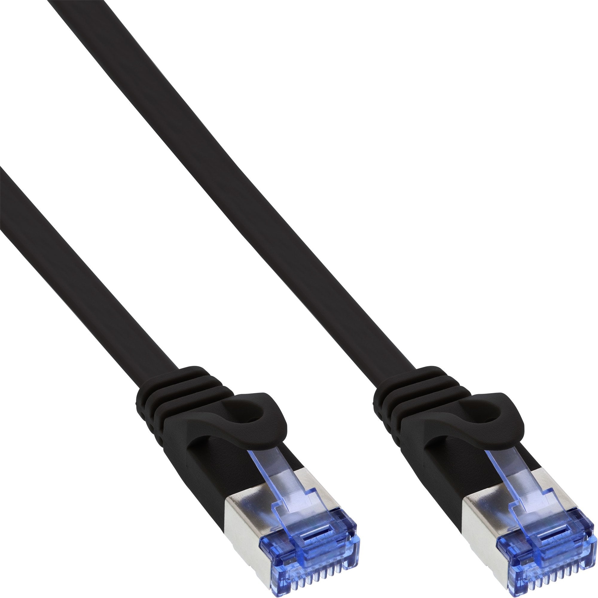 Inline® Flat Cable De Red U/Ftp Cat.6a Negro 10m