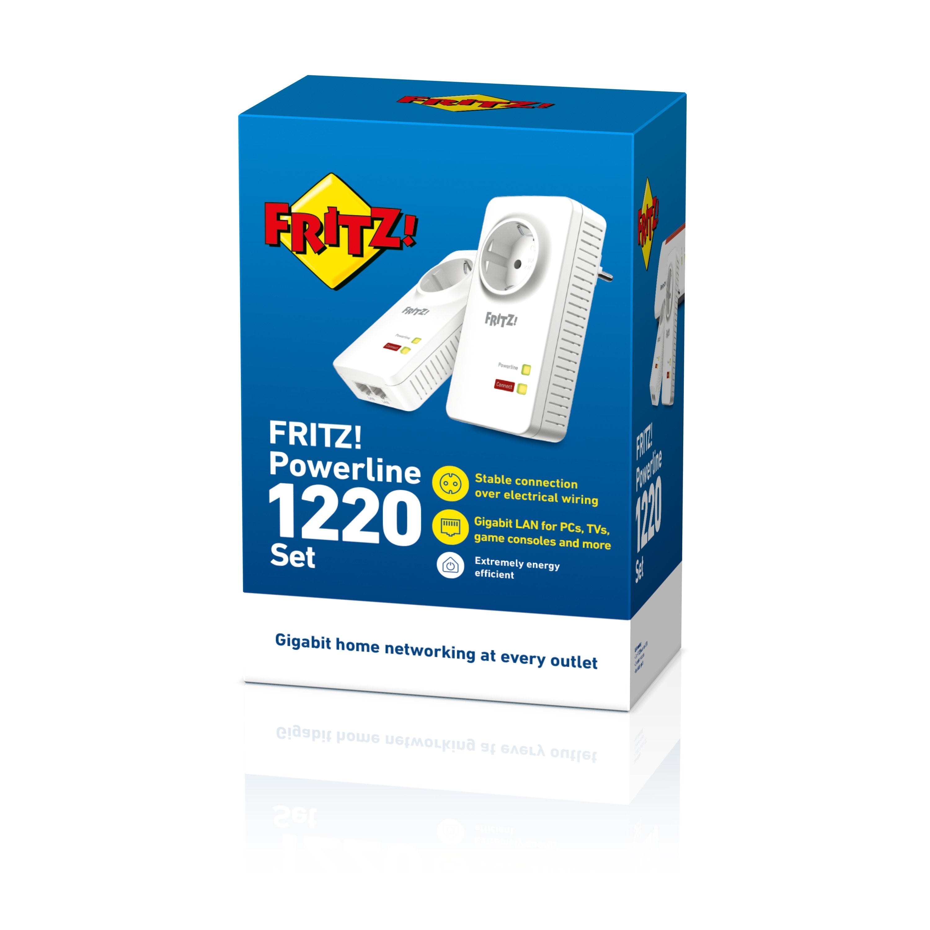 Avm Fritz!Powerline 1220e 1200mbit/S Ethernet Blanco 2pieza(S) Adaptador De Red Powerline