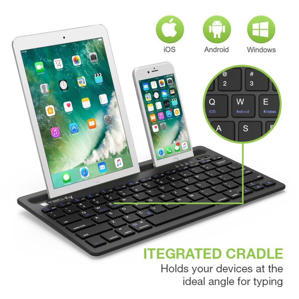 EAN 8059018367898 - Techly ICTBK102U teclado Universal Bluetooth QWERTY Inglés Negro imagen 12