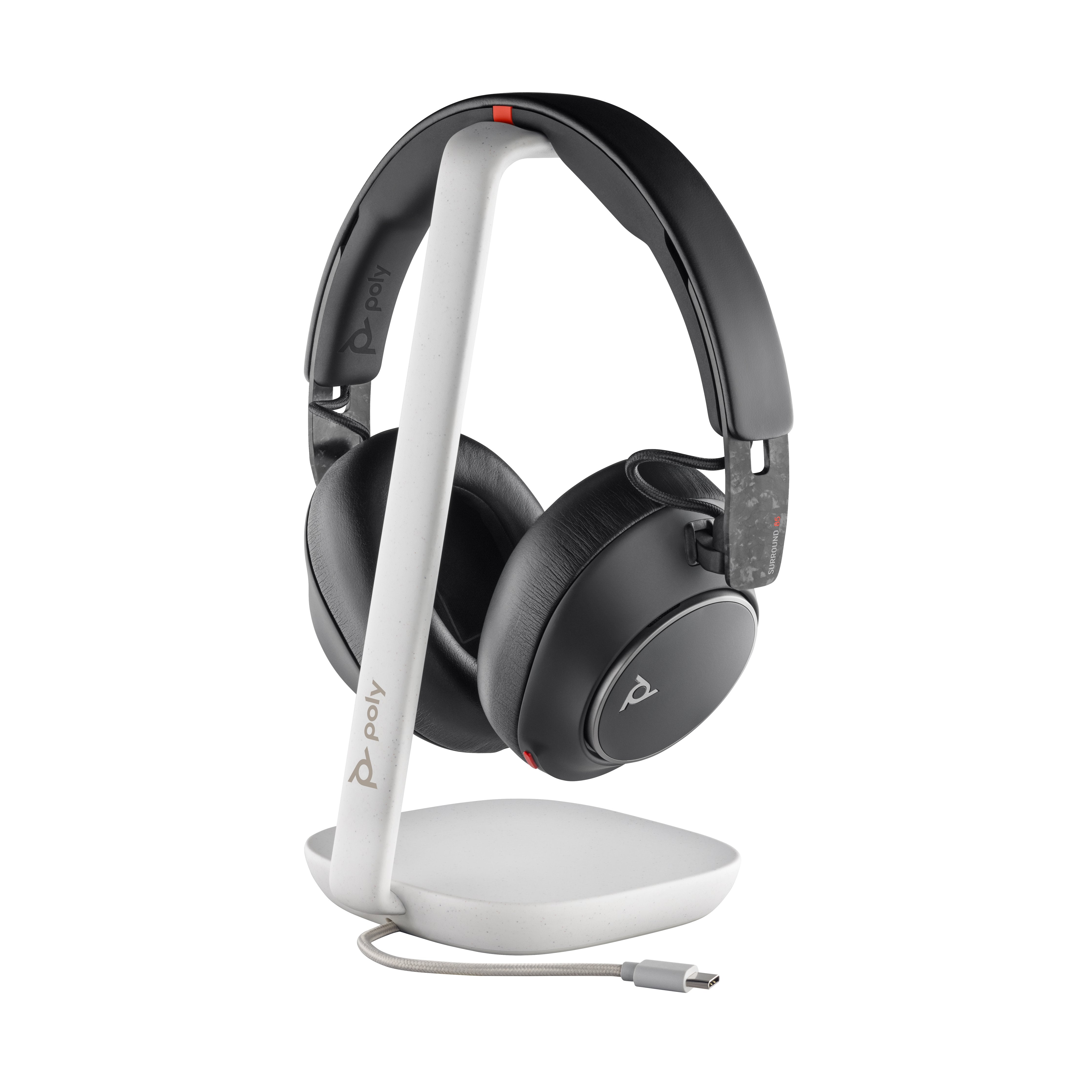 Auriculares Hp Poly Voyager Surround 85 Uc Usb-C + Adaptador Usb-C/A + Base De Carga