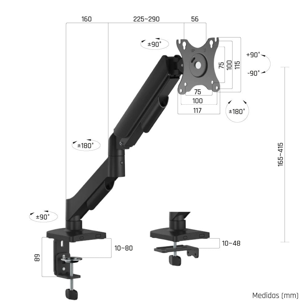 EAN 8435364319758 - iggual SPMP01-A 81,3 cm (32") Escritorio Negro imagen 7