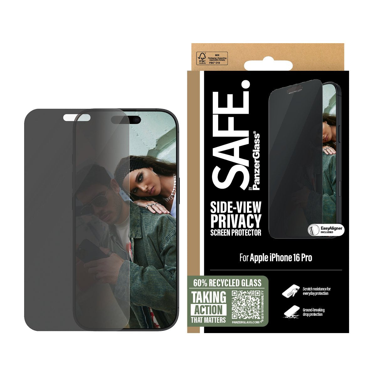 EAN 5715685002700 - PanzerGlass SAFE. by ® Privacy Screen Protector iPhone 16 Pro | Ultra-Wide Fit Protector de pantalla Appl imagen 2