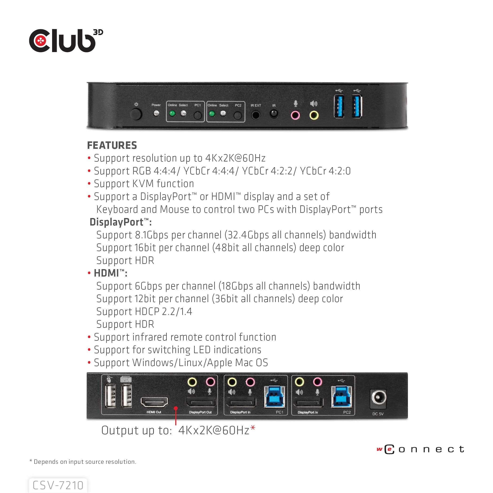 EAN 8719214472238 - CLUB3D CSV-7210 interruptor KVM Negro imagen 10