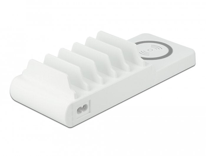 Delock 6 In 1 Estación De Carga Usb Wireless Charger 2 X Usb-C Pd + 3 X Usb