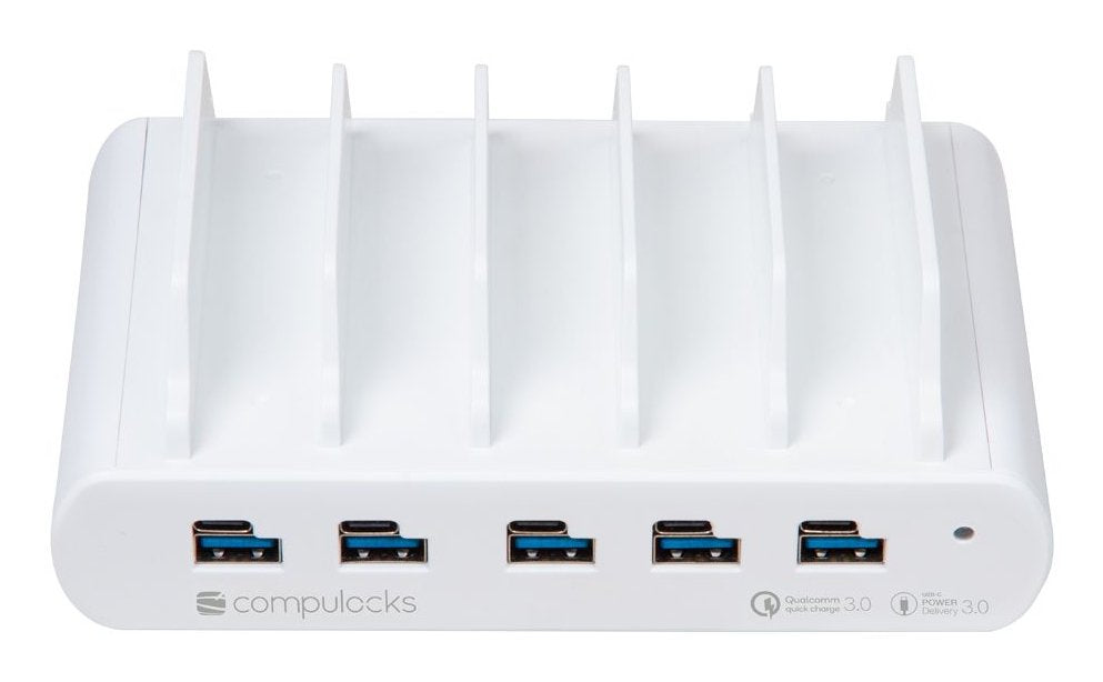 EAN 0819472024854 - Compulocks 5 Ports USB Charging Dock Station Smartphone, Tableta Blanco Corriente alterna Interior imagen 3