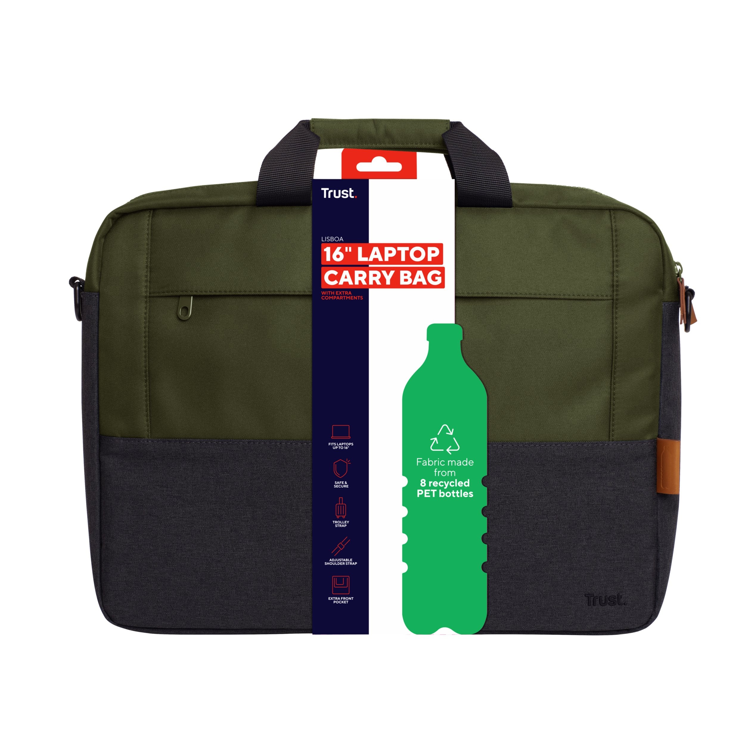 EAN 8713439252453 - Trust Lisboa 40,6 cm (16") Maletín Verde imagen 8