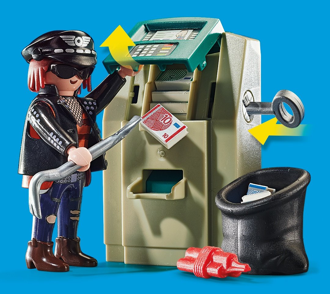 Playmobil - 70572 - Oficial De Policía Con Motocicleta Y Ladrón