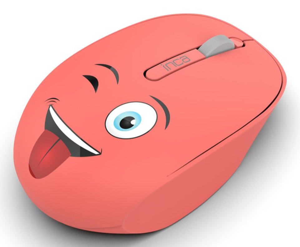 Inca Wrls Raton 1200dpi 3tamen 2.4ghzusb-A Weeny Emoji Or