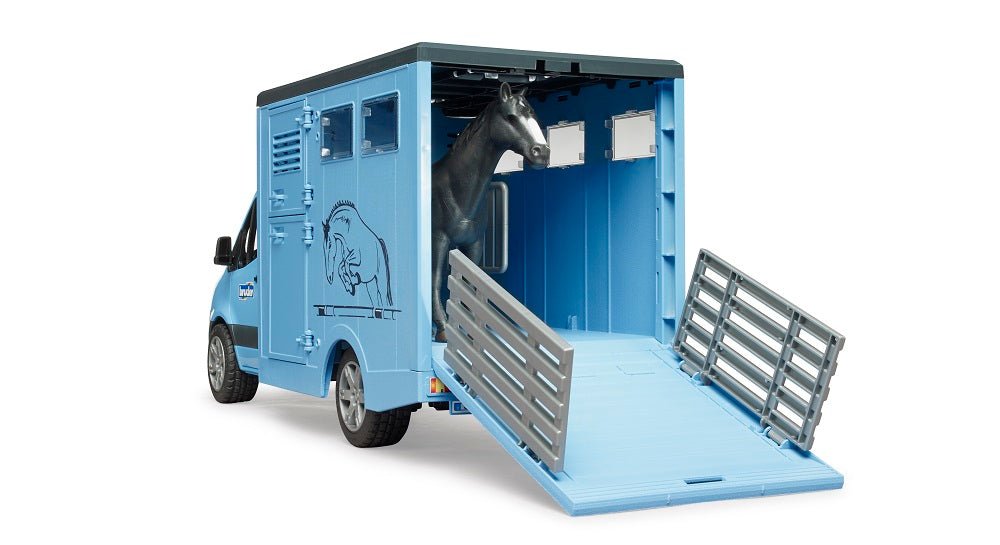 Bruder Camion Mercedes Benz Sprinter Para Transporte Equino. Incluye 1 Caballo. 43x17x22 Cm