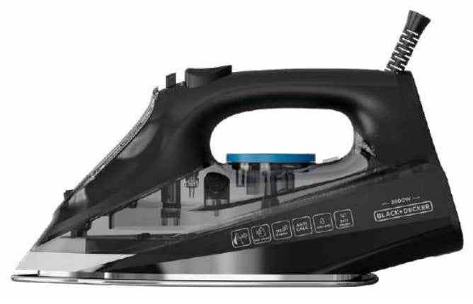 EAN 8432406180291 - Black & Decker BXIR2805E Suela de cerámica 2800 W Azul, Negro imagen 1