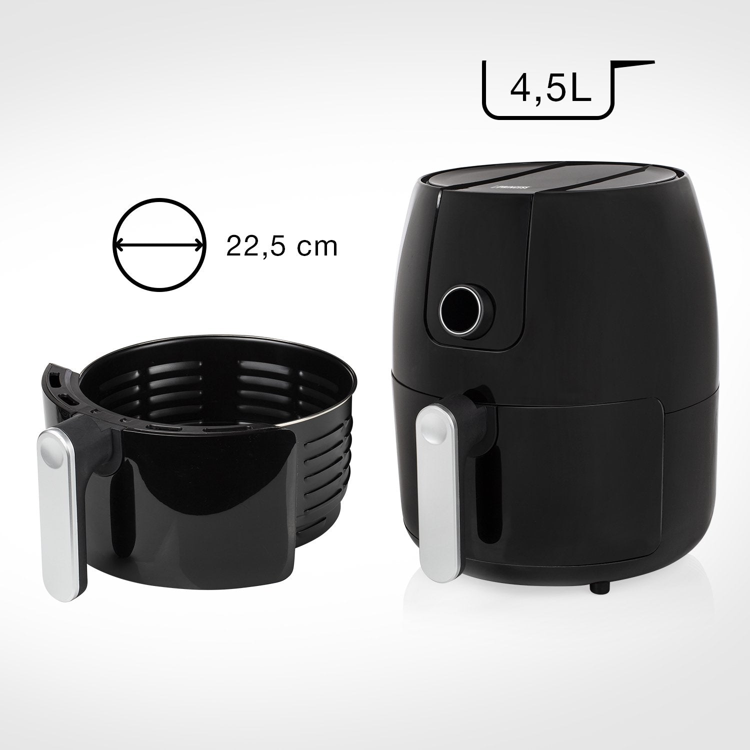 EAN 8713016076182 - Princess 182025 Sencillo 4,5 L Independiente 1500 W Freidora de aire caliente Negro imagen 48