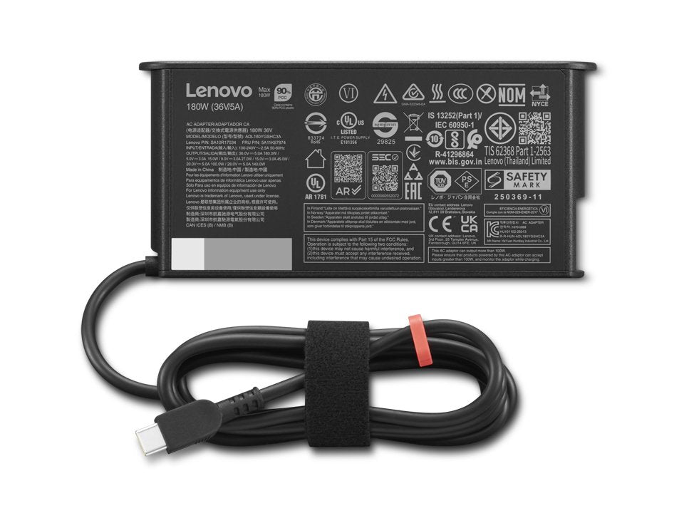 EAN 0195892134282 - Lenovo 4X21U28835 adaptador e inversor de corriente Interior 180 W Negro imagen 2