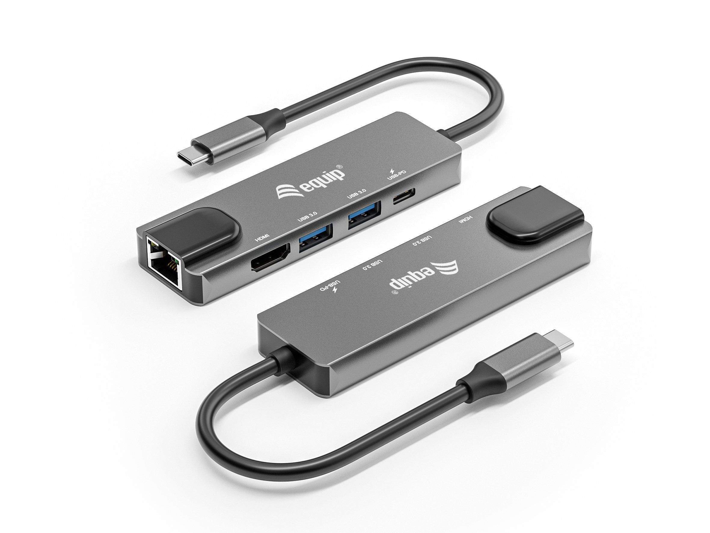 Equip Dock Usb-C->Hdmi, Gigabit Lan, 2xusb3.0, 100wpd 0,25m