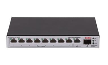 H3c Ls-1600v2-10p-Hpwr-Gl Switch Gestionado Gigabit Ethernet (10/100/1000) Energía Sobre Ethernet (Poe) Gris, Negro