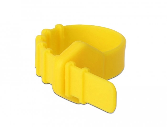 Delock Silikon-Cablebinder Wiederverwendbar 10 Stück Gelb