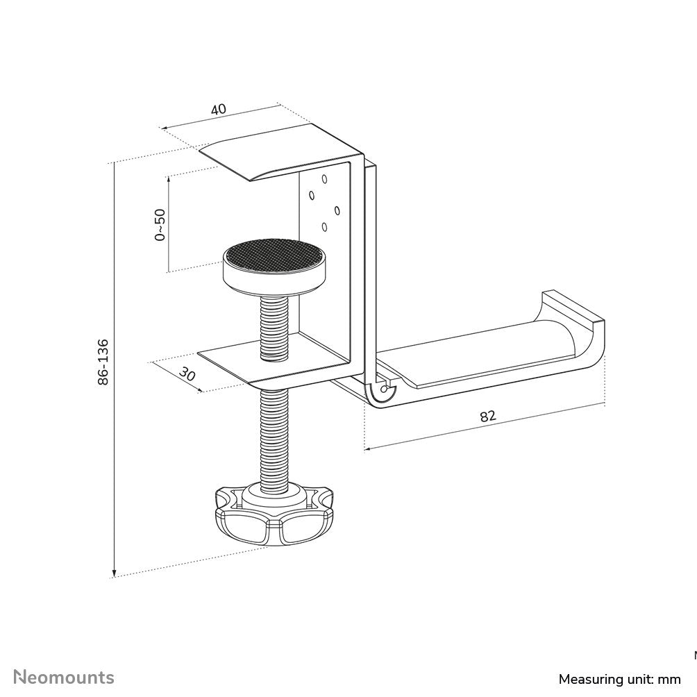 Neomounts Auriculareshalterung Plata Universal Klemmenbefestigung