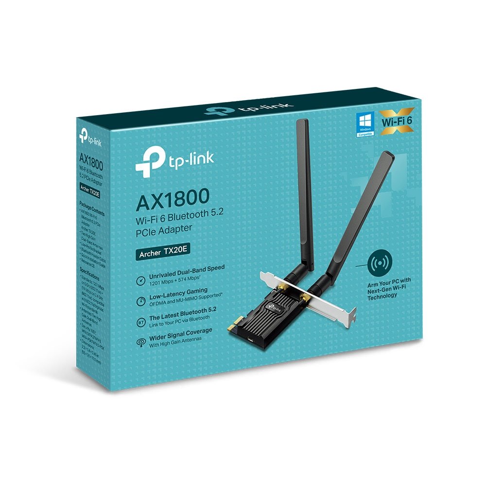 Archer Tx20e Adaptador Pcie Ax1800 Wi-Fi 6 Bluetooth 5.2 Doble Banda