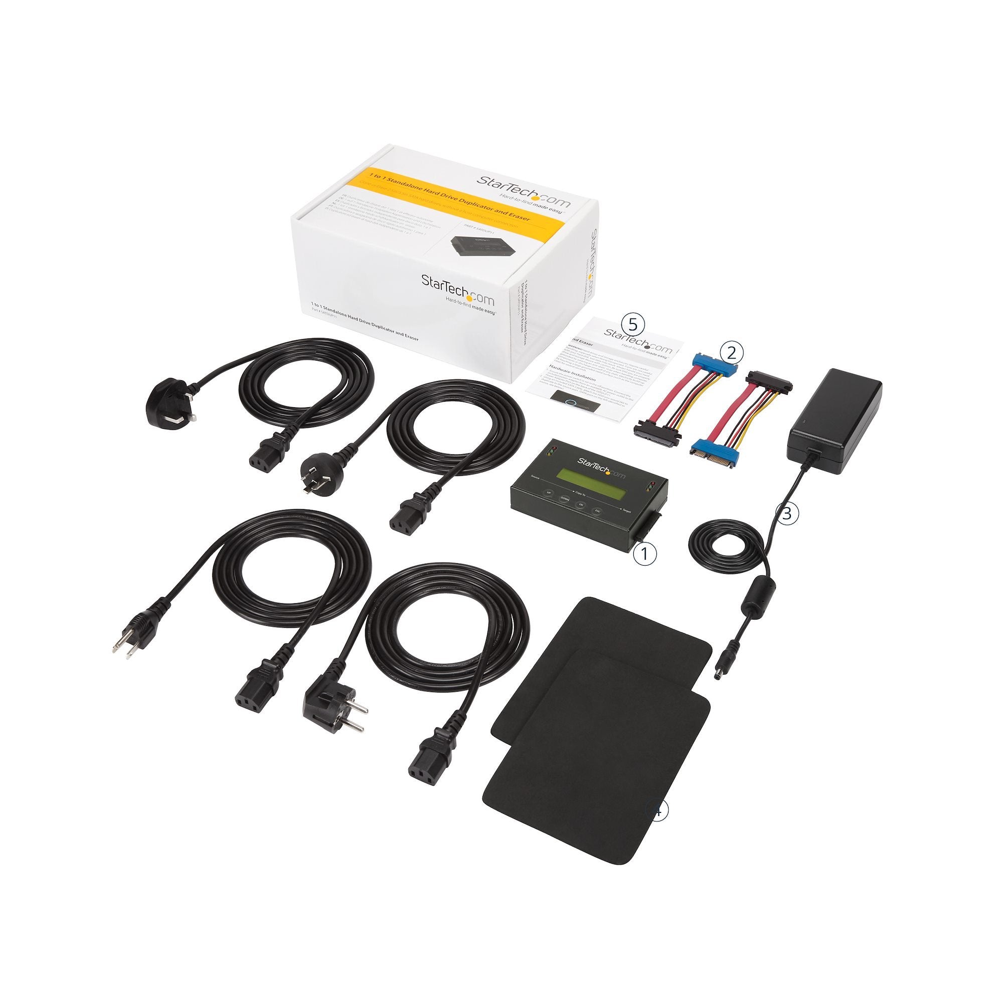 Startech.Com Clonador Y Borrador Autónomo 1:1 Para Discos Duros Ssds Sata - Con Pantalla Lcd - Taa - Independiente Del Sistema Operativo