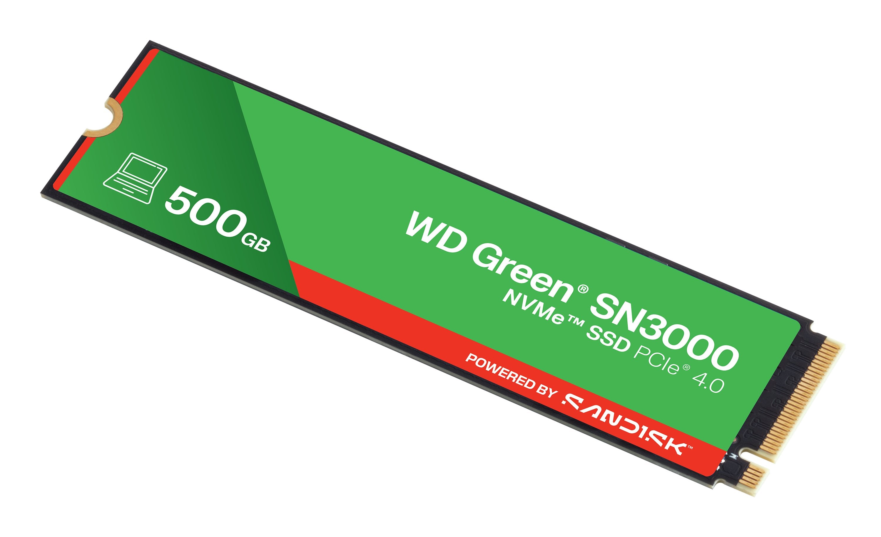 EAN 0718037904634 - SanDisk Green WD SN3000 NVMe 500 GB M.2 PCI Express 4.0 QLC 3D NAND imagen 3