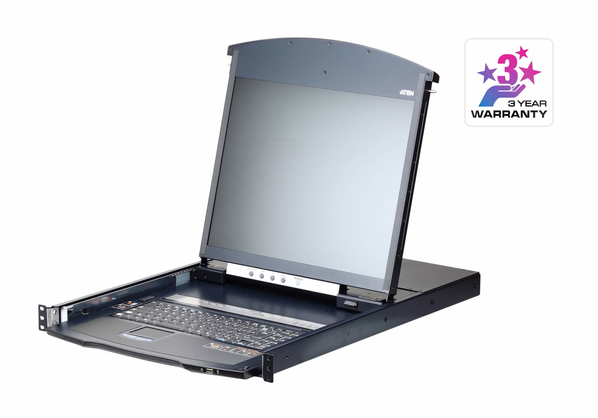 Aten 8-Puertos 19 Lcd Cat5e/6 Kvm Sobre Ip Switch Aten Kl1108vn, 1920 X 1200 Pixeles, Usb, Usb, Dvi-D, Dvi-D,Usb A,Vga (D-Sub), 10/100/1000base-T(X)