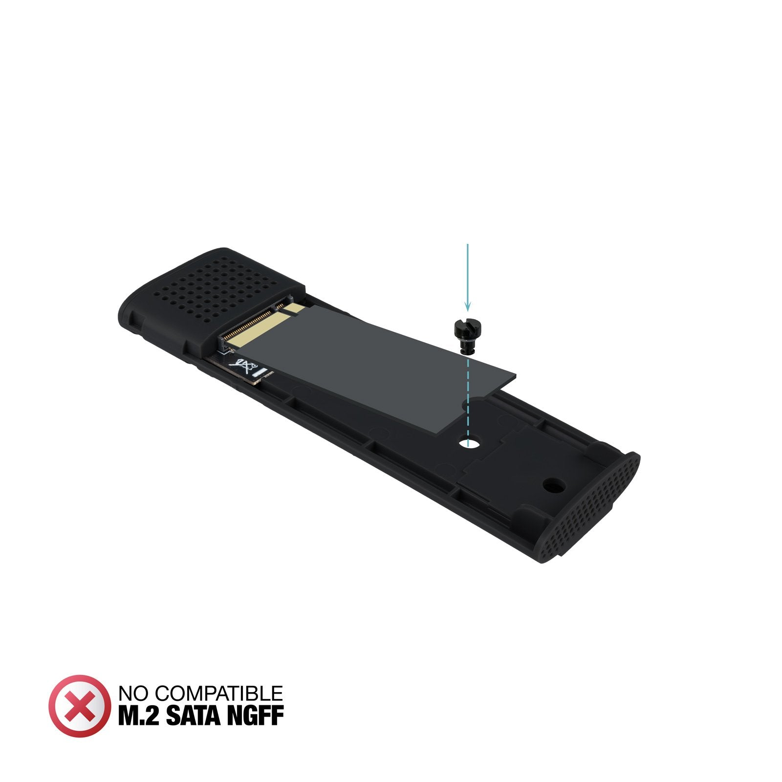 Caja Externa Para Disco Ssd M.2 Nvme Tooq Tqe-2230b Usb 3.1