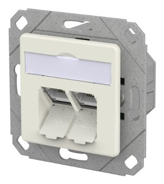 Metz Connect Anschlussdose E-Dat C6a Lsa++ 2 Port Upk Reinwei