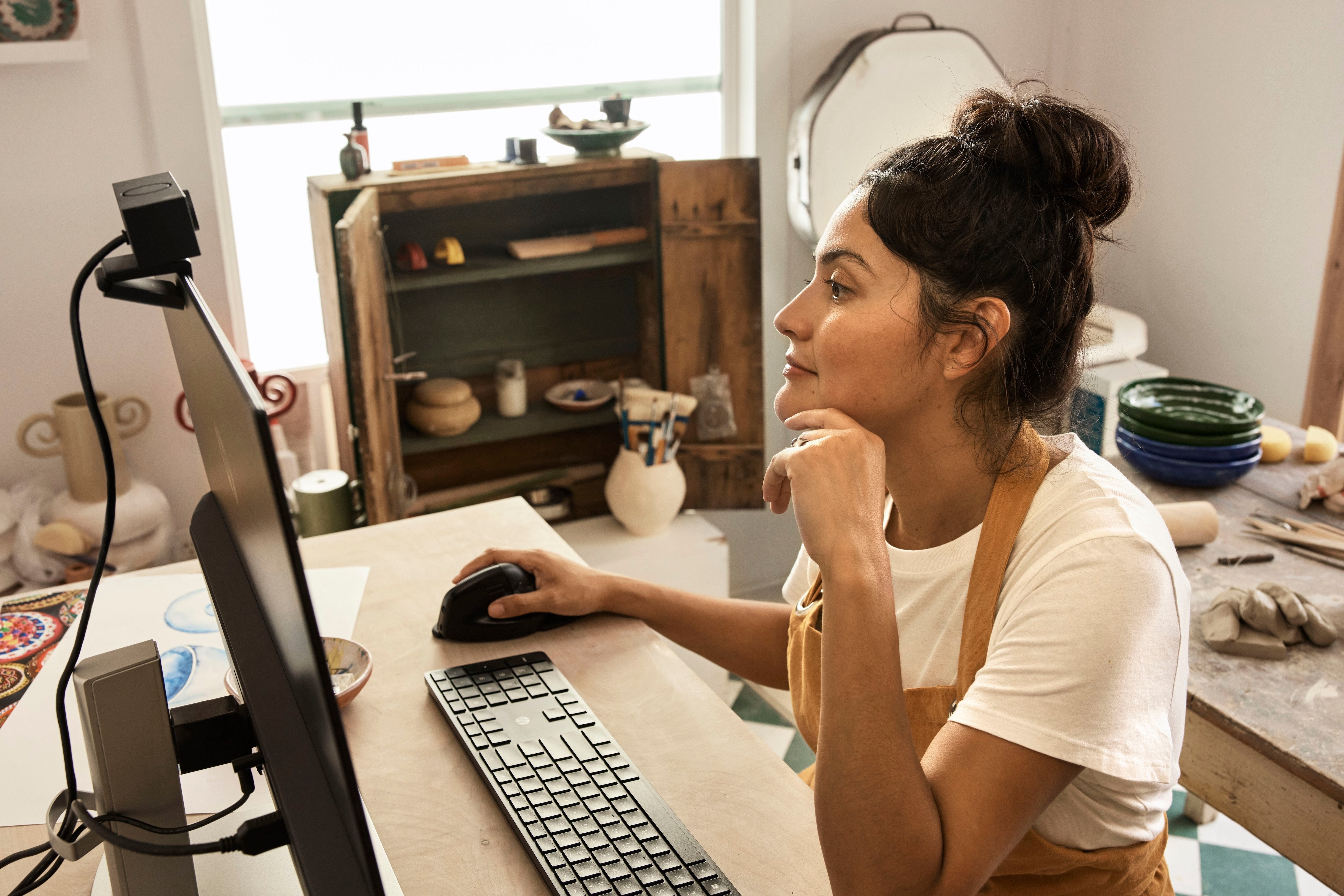 EAN 0196188162040 - HP 450 Programmable Wireless Keyboard teclado Hogar RF inalámbrica + USB QWERTY Negro imagen 3