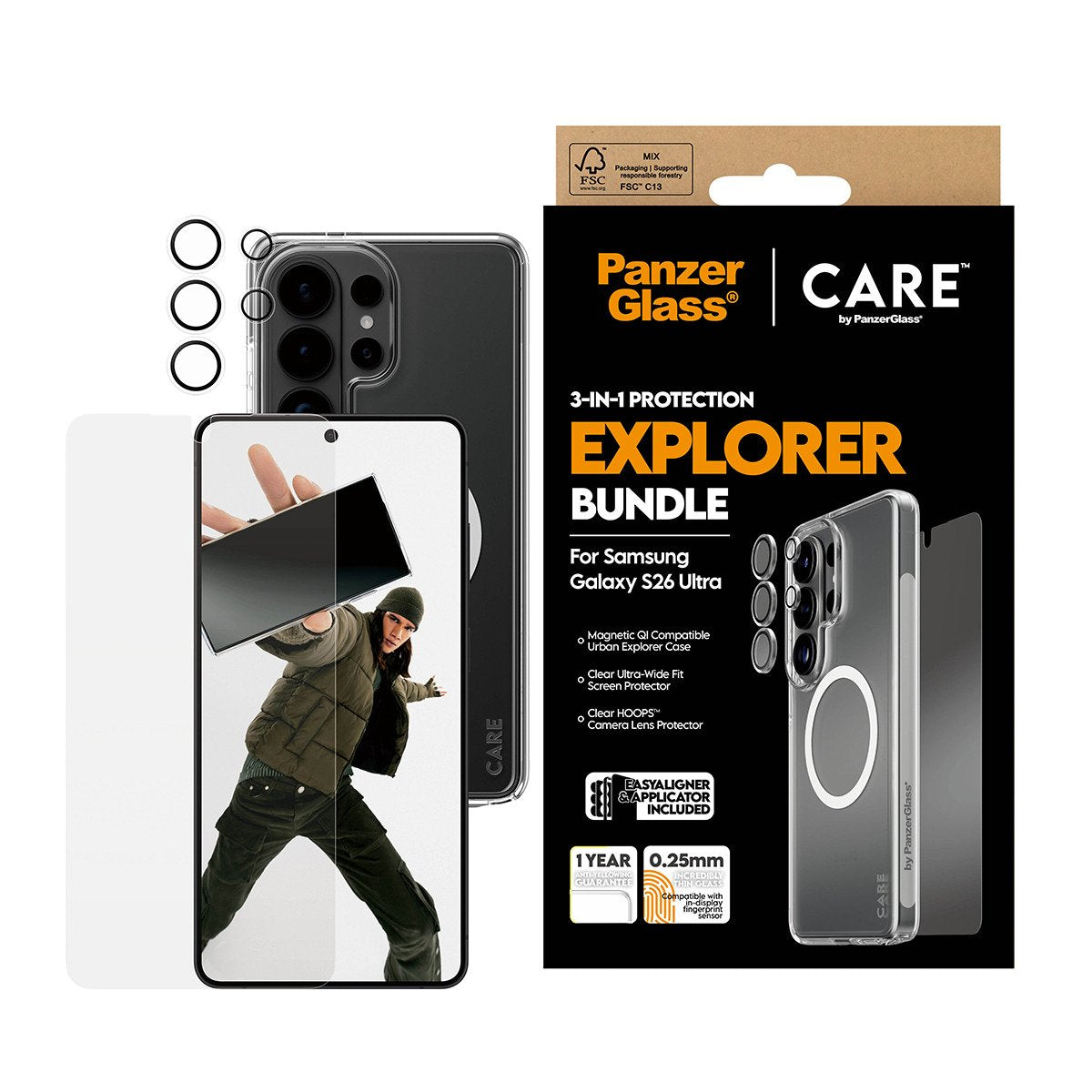 EAN 5715685034527 - PanzerGlass ® | CARE™ by ® 3-in-1 Bundle Samsung Galaxy S26 Ultra Protector de pantalla 1 pieza(s) imagen 2