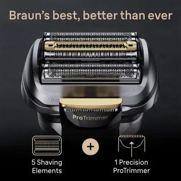 Braun Series 9 Pro+ 9565cc System Wet&Dry Noble Metal
