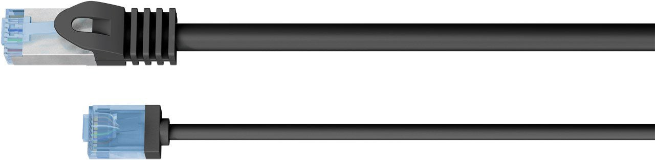 Latiguillo Cat 6a, U/Utp, 2.00 M, Negro, Lszh-Tpe Slim Delgado Goobay