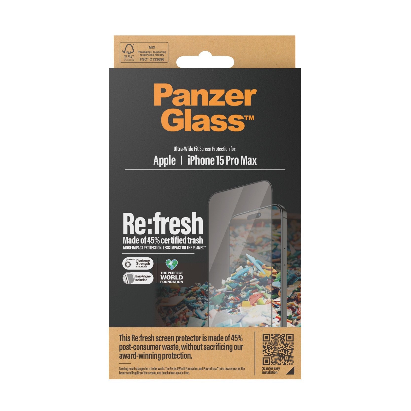 Protector De Pantalla Panzerglass Uwf Refresh With 45% Rec. Glas Apple 1 Pieza(S)