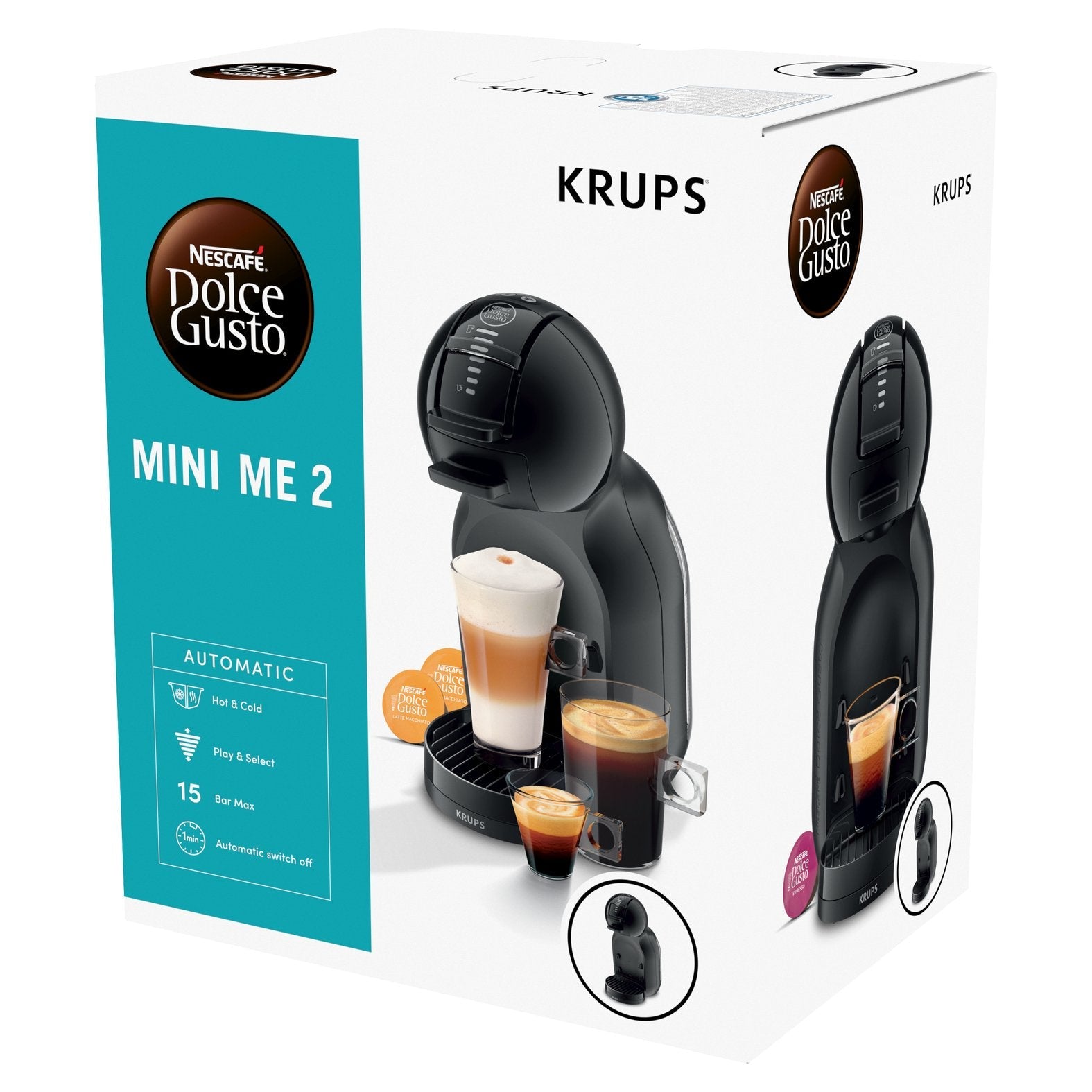 Cafetera De Cápsulas Krups Dolce Gusto Mini Me 2 Negro
