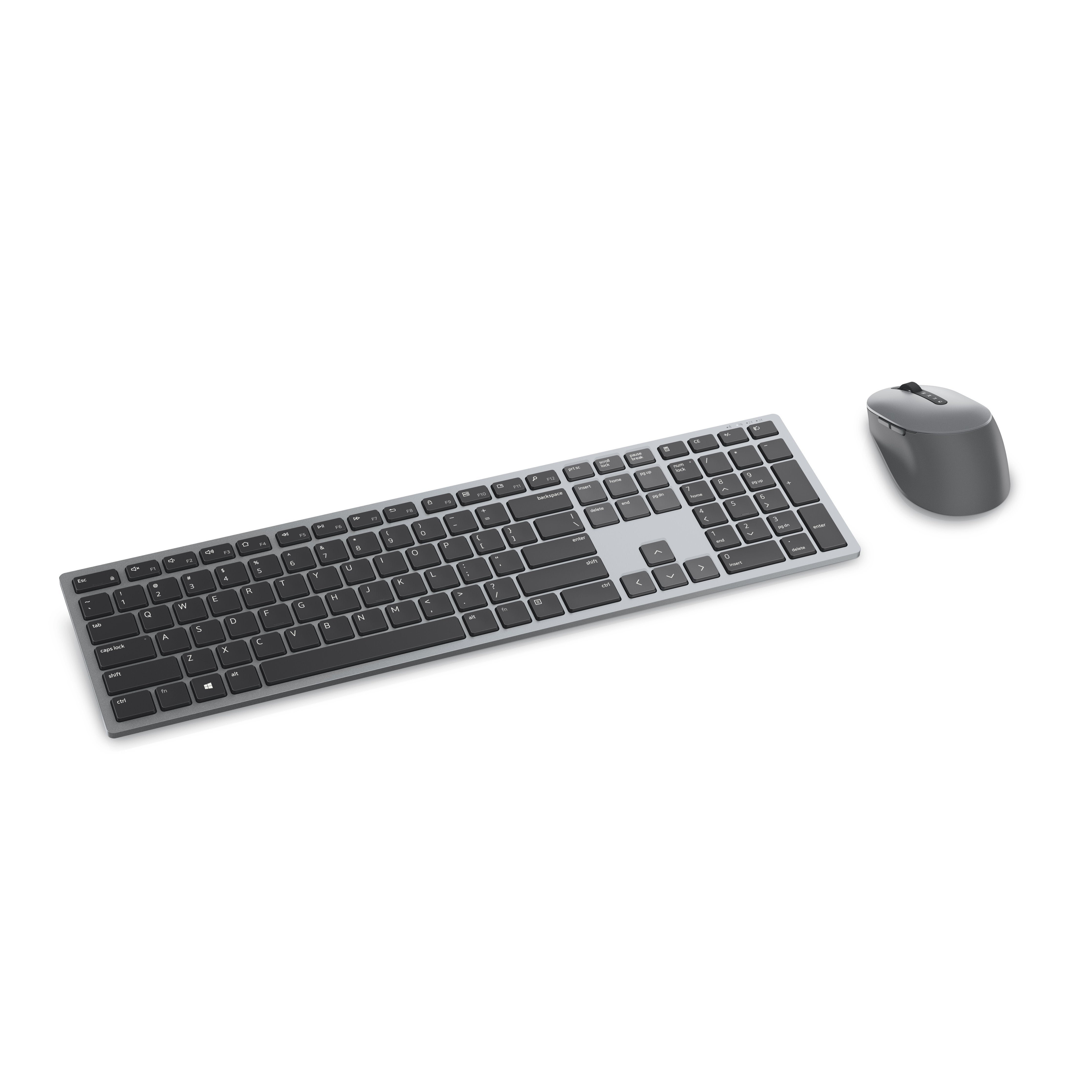 Kit Teclado (Ingles) Multimedia + Raton Inalámbrico Dell Km7321w Internacional De Ee. Uu. (Qwerty), Negro