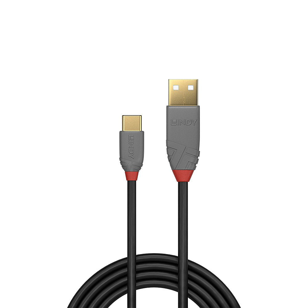 Lindy 36888 Cable Usb 3 M Usb 2.0 Usb A Usb C Negro, Gris