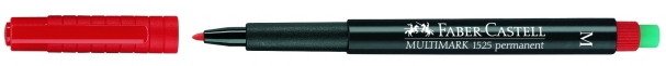 Faber Castell Rotulador Permanente Multimark Punta Media Rojo -10 Unidades-