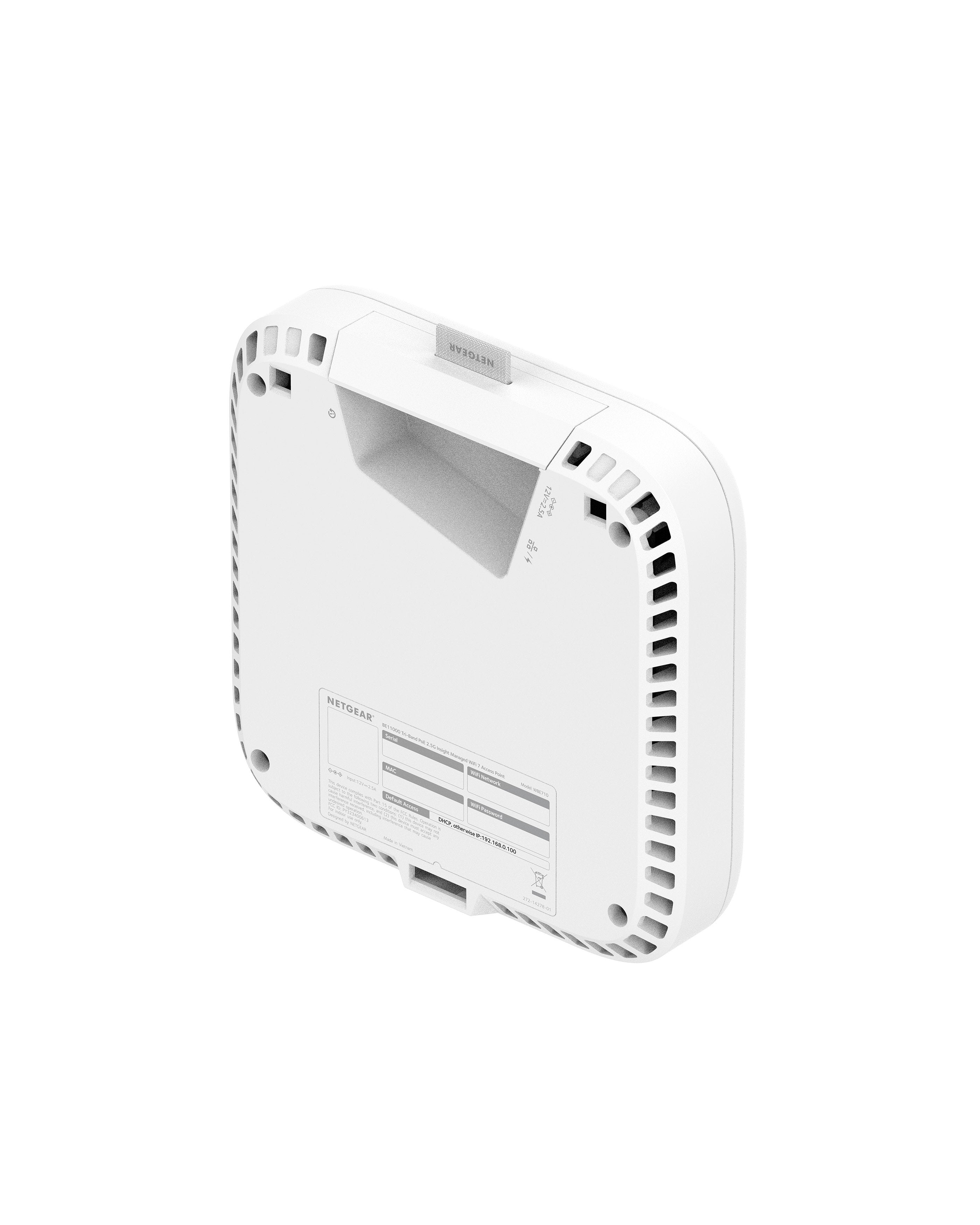 Netgear Business Wbe718 - Accesspoint - Wi-Fi 7 - Wi-Fi 6 - Wi-Fi 7 - 2.4 Ghz, 5 Ghz, 6 Ghz - Cloud-Verwaltet - Wand- Deckenmontage