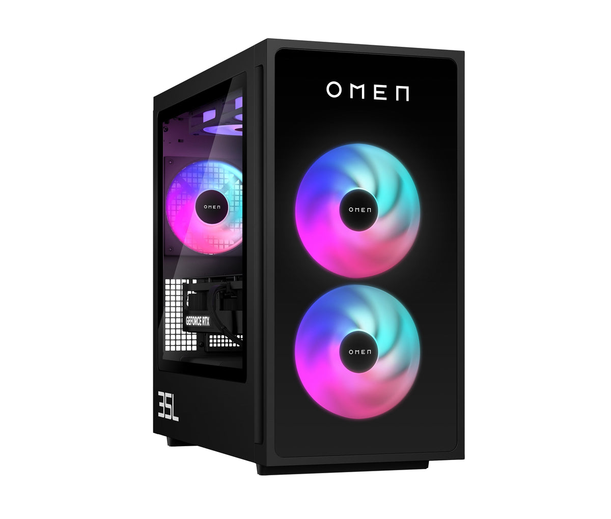 Sobremesa Gaming Hp Omen Gt16-0090ns, Ryzen 7-8700f, 32gb, 1tb Ssd, Nvidia Geforce Rtx 5070ti 16gb, Sin So - Negro