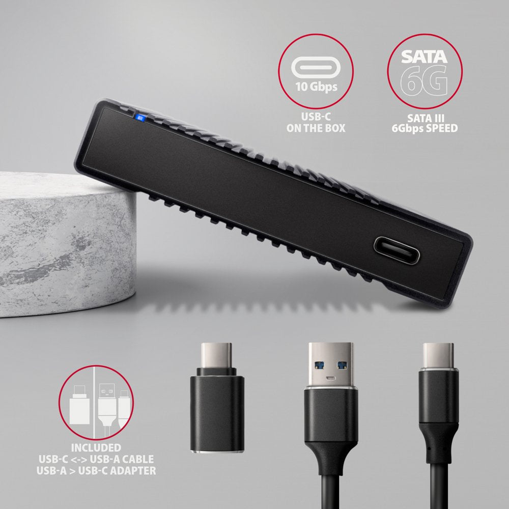 EAN 8595247906779 - Axagon EE25-GTR USB-C 3.2 Gen 2 - SATA 6G 2.5\" externes Festplattengehäuse geriffelt Carcasa de disco du imagen 5