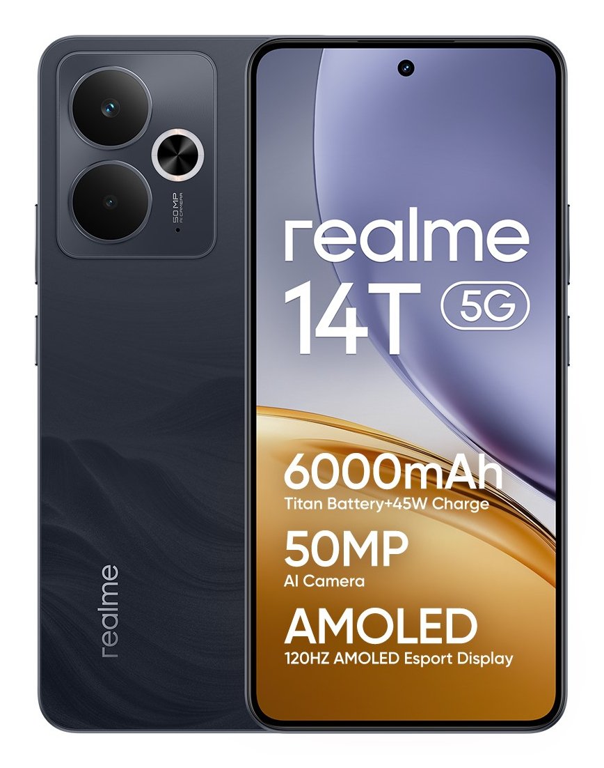 Smartphone Realme 14t 8+256gb Ds 5g Obsidian Black Oem