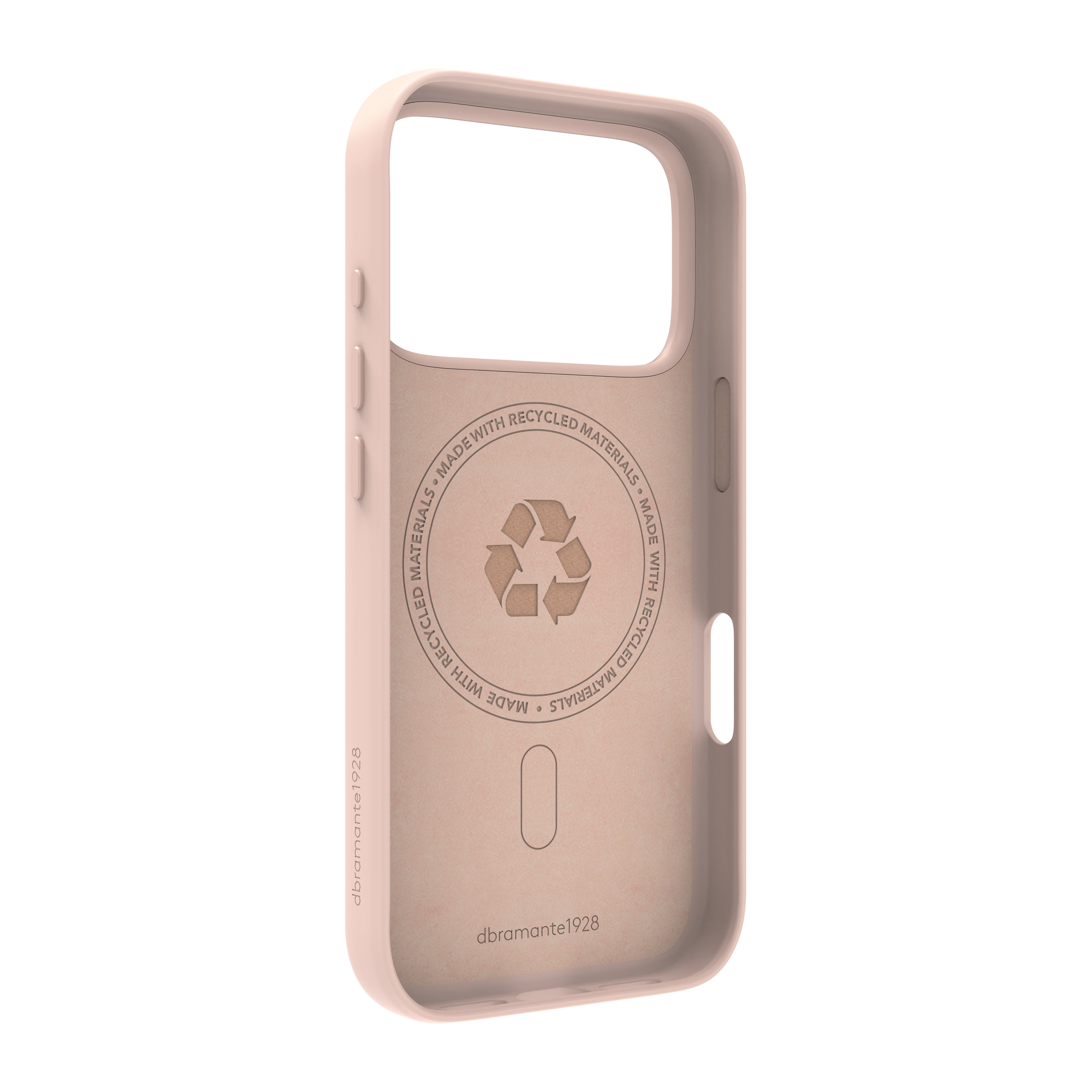 Dbramante1928 Roskilde Icon Carcasa Trasera Para Teléfono Móvil Compatibilidad Con Magsafe Plástico Reciclado Arena Rosa